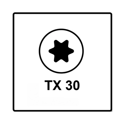 Fischer Power-Fast II FPF II Chipboard screw 6,0x180mm, Countersunk head, Inner Star Torx, Partial Thread, Zinc plated, Blue passivated - 50pcs. (670466)