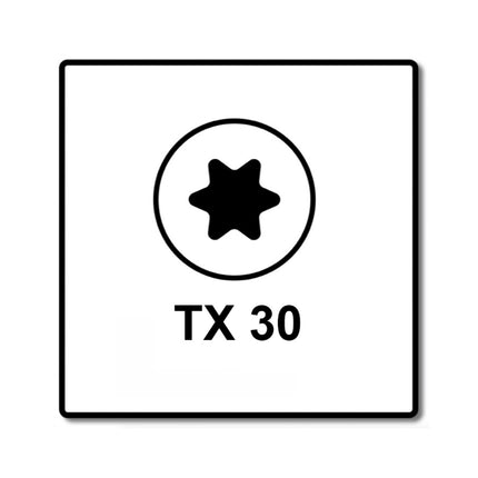 Fischer Power-Fast II FPF II Spanplattenschraube 6,0x260 mm 50 Stück ( 670471 ) Senkkopf mit Torx Teilgewinde galvanisch verzinkt, blau passiviert