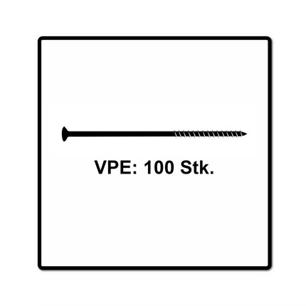 Fischer Vis pour panneaux de particules Power-Fast II FPF II 6.0x80 mm - 100 pièces (670485) tête fraisée + Filetage partiel Torx, galvanisée, passivée bleue