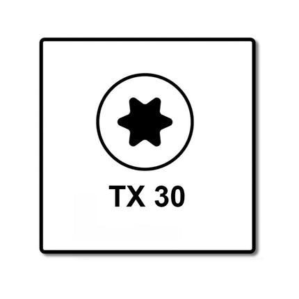 Fischer Power-Fast II FPF II tornillos para aglomerado 6,0x90 mm 200 piezas (670647) cabeza avellanada con rosca parcial Torx, galvanizado, pasivado azul