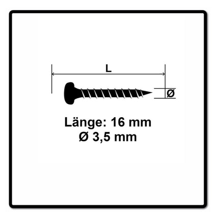 Fischer Power-Fast II FPF II tornillo para aglomerado 3,5x16 mm 200 piezas (670099) Cabeza plana con rosca completa Torx galvanizado, pasivado azul
