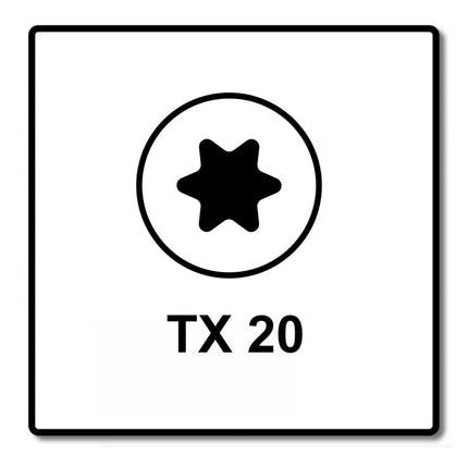 Fischer Power-Fast II FPF II tornillos para aglomerado 3,5x25 mm 200 piezas (670101) Cabeza plana con rosca completa Torx galvanizado, pasivado azul