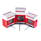 Fischer Power-Fast II FPF II Vis à bois aggloméré 4,5x35mm,Tête ronde, Torx, Filetage total, Zingué blanc, Passivé bleu, 200 pcs. (670331)