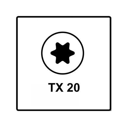 Fischer Power-Fast II FPF II Chipboard screw 5.0x20mm, 200 pcs. Pan Head, Torx drive, full thread, blue zinc galvanized (670435)