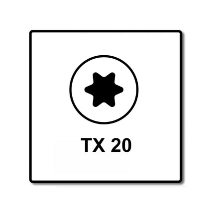 Fischer Power-Fast II FPF II tornillo para aglomerado 5,0x40 mm 100 piezas (670438) Cabeza plana con rosca completa Torx galvanizado, pasivado azul