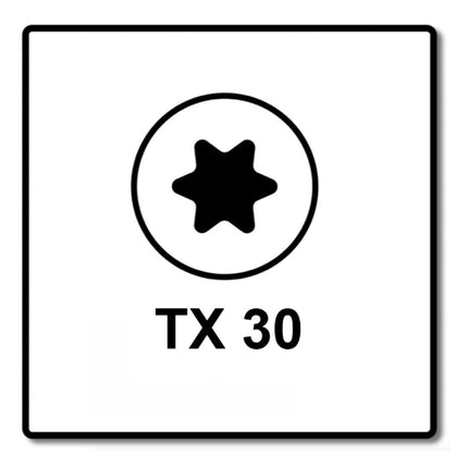 Fischer Power-Fast II FPF II tornillo para aglomerado 6,0x60 mm 50 piezas (670532) Cabeza plana con rosca completa Torx galvanizado, pasivado azul