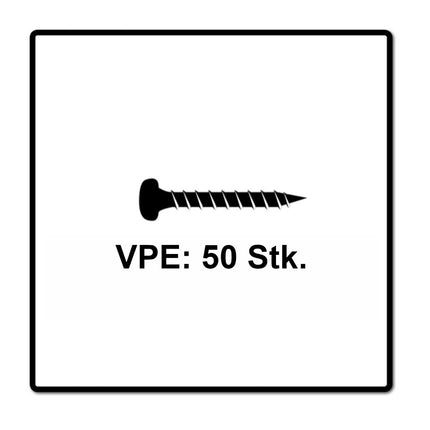 Fischer Power-Fast II FPF II Viti per pannelli 6,0x80 mm - 50 pz. ( 670534 ) Testa tonda con filettatura parziale Torx elettrolitica, blu passivata