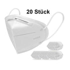 20x mascarilla respiradora KN95 95% rendimiento de filtro FPP2 comparable de 4 capas