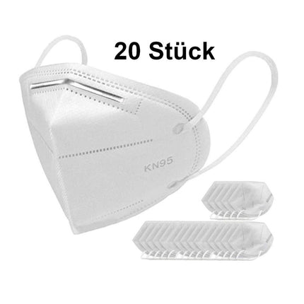 20x masque facial masque respiratoire KN95 95% performance de filtre FPP2 comparable 4 couches