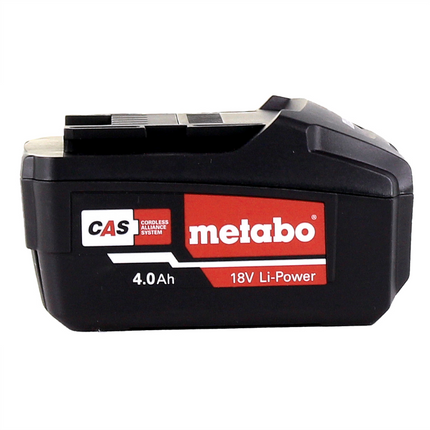 Set di batterie Metabo 2x batterie Li-Power 18 V 4,0 Ah CAS Li-Ion ( 2x 625591000 ) con indicatore del livello di carica