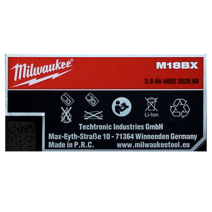Kit de arranque de batería Milwaukee M18NRG-301 18V con batería M18 BX B3 3.0Ah + cargador M12-18C