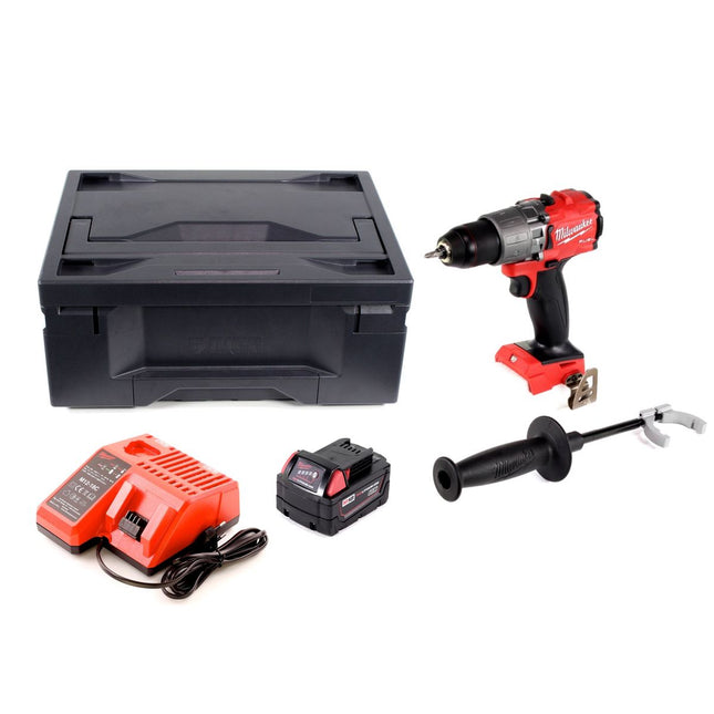 Taladro percutor inalámbrico Milwaukee M18 FPD2-301M 18V 135Nm + 1x batería 3.0Ah + cargador + M-Box