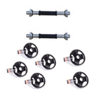 Juego de barras de mancuernas 2 piezas 35 cm 2,5 kg + 6 discos de pesas de hierro fundido 1,25 kg