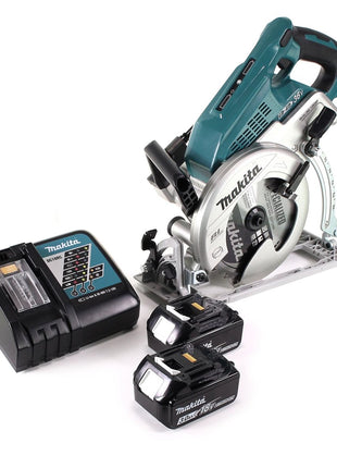 Makita DRS 780 RF Akku Handkreissäge 36V ( 2x18V ) 185 mm Brushless + 2x Akku 3,0Ah + Ladegerät - Toolbrothers