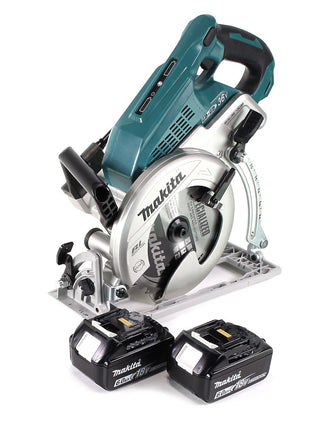 Makita DRS 780 G Akku Handkreissäge 36V ( 2x18V ) 185 mm Brushless + 2x Akku 6,0Ah - ohne Ladegerät - Toolbrothers