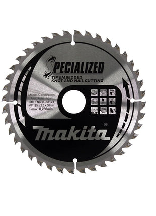 Makita SPECIALIZED Lame de scie circulaire 185 x 30 x 2 mm - 40 dents (B-33174)