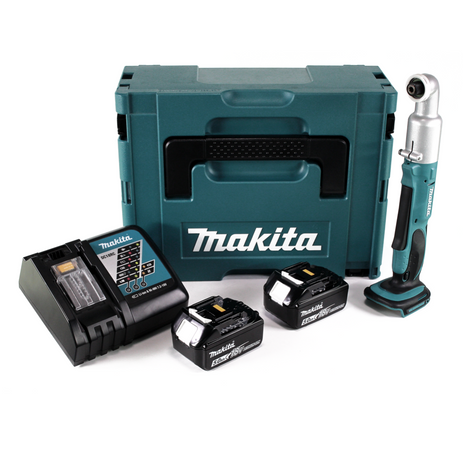 Makita DTL 061 RTJ llave de impacto angular inalámbrica 18V 1/4" 60Nm + 2x baterías 5.0Ah + cargador + Makpac