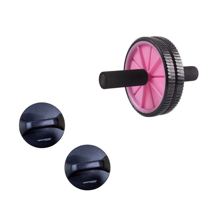 Set completo de entrenamiento con barra de dominadas de 60-90 cm + 2 mangos para flexiones + juego de mancuernas de 15 kg de hierro fundido + rodillo abdominal con rueda