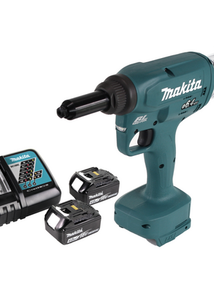 Makita DRV 250 RM remachadora ciega a batería 18V 20kN sin escobillas + 2x batería 4.0Ah + cargador