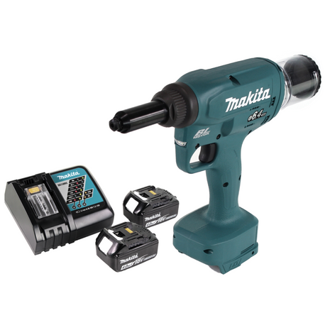 Makita DRV 250 RM remachadora ciega a batería 18V 20kN sin escobillas + 2x batería 4.0Ah + cargador