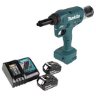 Makita DRV 250 RG remachadora ciega a batería 18V 20kN sin escobillas + 2x batería 6.0Ah + cargador