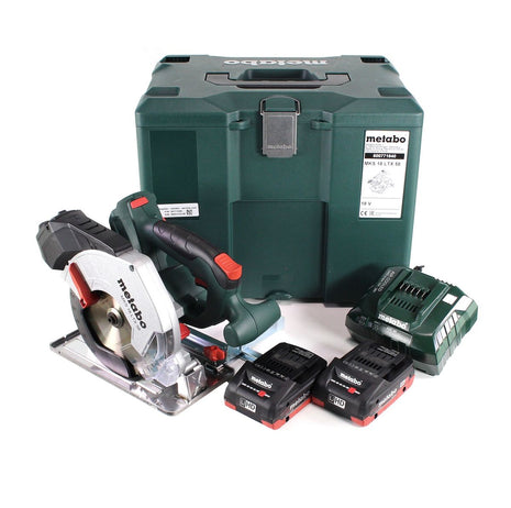 Metabo MKS 18 LTX 58 scie circulaire à métaux sur batterie 18V 165 mm (600771840) + 2x batterie 4,0Ah + chargeur + MetaLoc