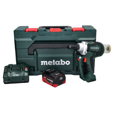 Metabo NP 18 LTX BL 5.0 remachadora ciega a batería 18 V 10 kN sin escobillas + 1x batería 5,5 Ah + cargador + metaBOX