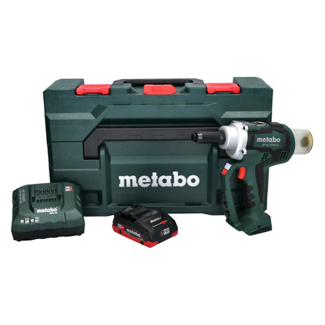 Metabo NP 18 LTX BL 5.0 remachadora ciega a batería 18 V 10 kN sin escobillas + 1x batería 4,0 Ah + cargador + metaBOX