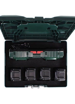 Set básico Metabo con 4x baterías Li-Power 5,2Ah + ASC 145 DUO + ​​Metaloc