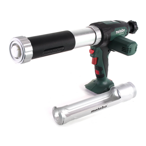 Pistola de cartuchos a batería Metabo KPA 18 LTX 400 18 V Solo (601206850) - sin batería, sin cargador