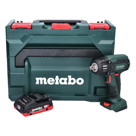 Metabo SSW 18 LTX 400 BL Atornillador de impacto a batería 18 V 400 Nm 1/2" sin escobillas + 1x batería 4,0 Ah + metaBOX - sin cargador