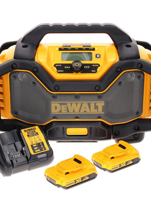 DeWalt DCR 027 D2 radio de batería DAB+ 10,8-18,0 V + 2x baterías 2,0 Ah + cargador