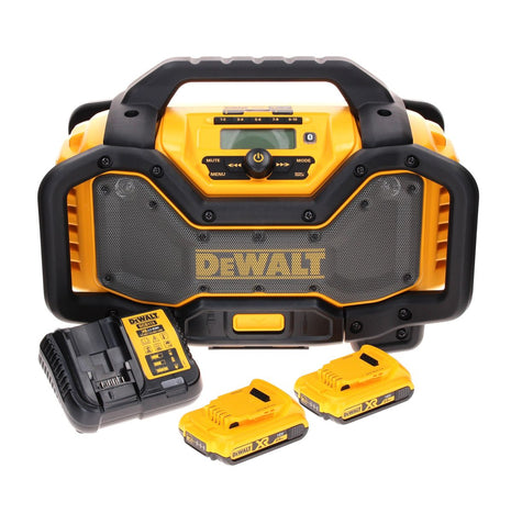 DeWalt DCR 027 D2 radio de batería DAB+ 10,8-18,0 V + 2x baterías 2,0 Ah + cargador