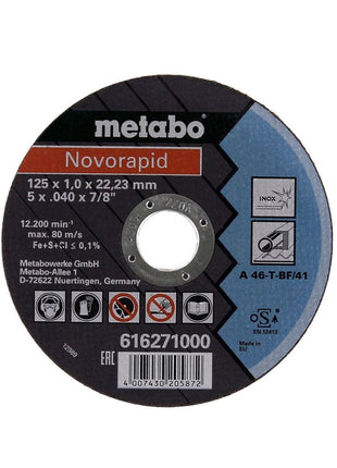 Amoladora angular Metabo W 850-125 850 W 125 mm (603608000) + 26 discos de corte + tuerca de cierre rápido