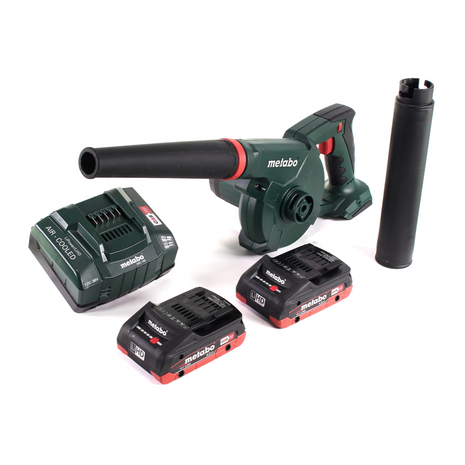 Akumulatorowa dmuchawa Metabo AG 18 18 V + 2x akumulator LiHD 4,0 Ah + ładowarka