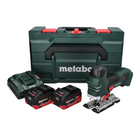 Metabo STA 18 LTX 140 Cordless Jigsaw 18 V + 2x Batteries 5.5 Ah + Charger + MetaBOX Case