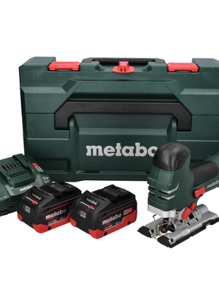 Sierra de calar a batería Metabo STA 18 LTX 140 18 V + 2x baterías 8,0 Ah + cargador + metaBOX