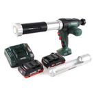 Pistola de cartuchos de batería Metabo KPA 18 LTX 400 18 V + 2 baterías LiHD 4,0 Ah + cargador