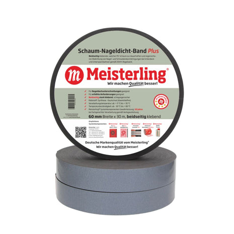 Meisterling Ruban d'étanchéité en mousse pour clous plus 3 mm x 60 mm x 30 m (006050000110)