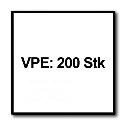 Meisterling Vis de terrasse 5x60 mm - 200 pièces (010010000021) CUT point 90 ° tête fraisée à tête fraisée avec Torx 2/3 gros filetage VA acier inoxydable