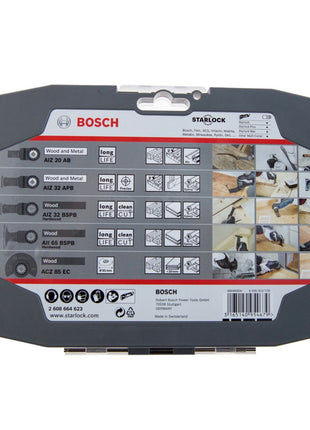 Bosch Starlock for Wood juego de accesorios 7 piezas (2608664623) para herramienta multifuncional + estuche