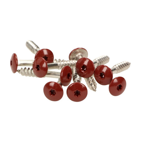 Tornillos para fachada Meisterling 5,5x45 mm 100 piezas (010030000351) 12 mm cabeza plana óxido rojo con rosca parcial Torx Acero inoxidable V4A