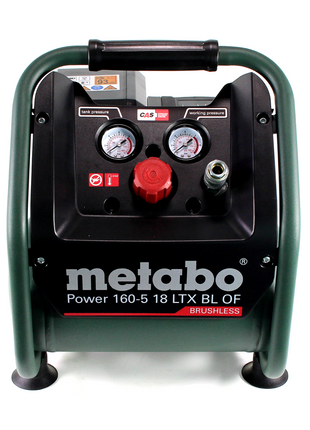 Metabo Power 160-5 18 LTX BL OF compresor de batería 18 V 8,0 bar sin escobillas + 1x batería LiHD 4,0 Ah + cargador