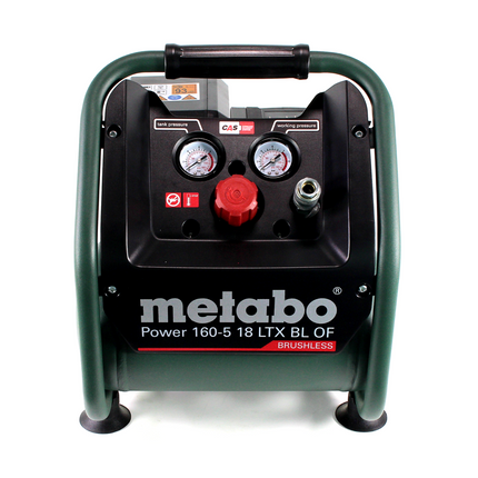 Metabo Power 160-5 18 LTX BL OF Compresor sin cable 18 V 8,0 bar sin escobillas + 1x batería LiHD 4,0 Ah + cargador