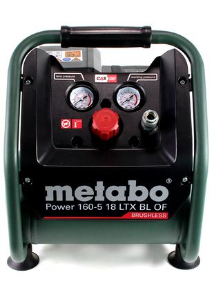 Metabo Power 160-5 18 LTX BL OF compresor de batería 18 V 8,0 bar sin escobillas + 1x batería LiHD 5,5 Ah - sin cargador