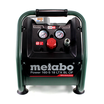 Metabo Power 160-5 18 LTX BL OF Compresor sin cable 18 V 8,0 bar sin escobillas + 1x batería LiHD 5,5 Ah - sin cargador