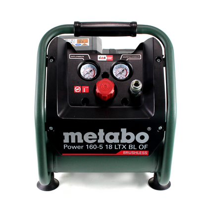 Metabo Power 160-5 18 LTX BL OF compresor sin cable 18 V 8,0 bar sin escobillas + 2x batería LiHD 5,5 Ah + cargador