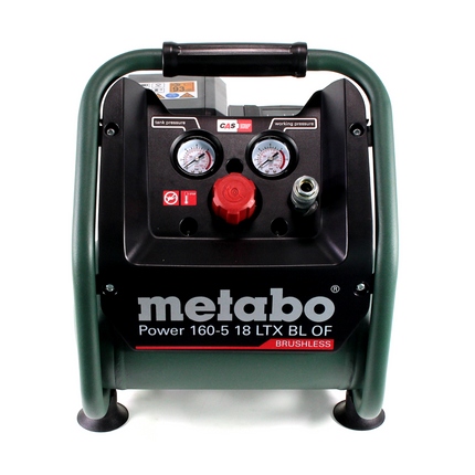 Metabo Power 160-5 18 LTX BL OF Compresor sin cable 18 V 8,0 bar sin escobillas + 1x batería LiHD 8,0 Ah + cargador