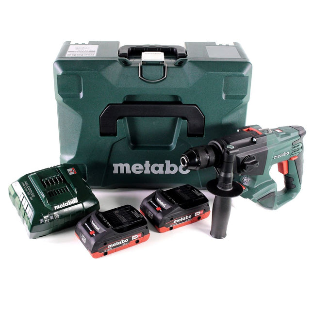 Metabo SBE 18 LTX taladro percutor a batería 18 V 24 Nm + 2x batería LiHD 4,0 Ah + cargador + MetaLoc