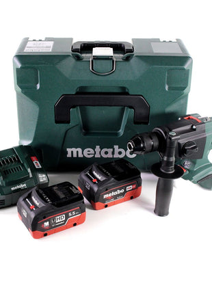 Metabo SBE 18 LTX taladro percutor a batería 18 V 24 Nm + 2x batería LiHD 5,5 Ah + cargador + MetaLoc